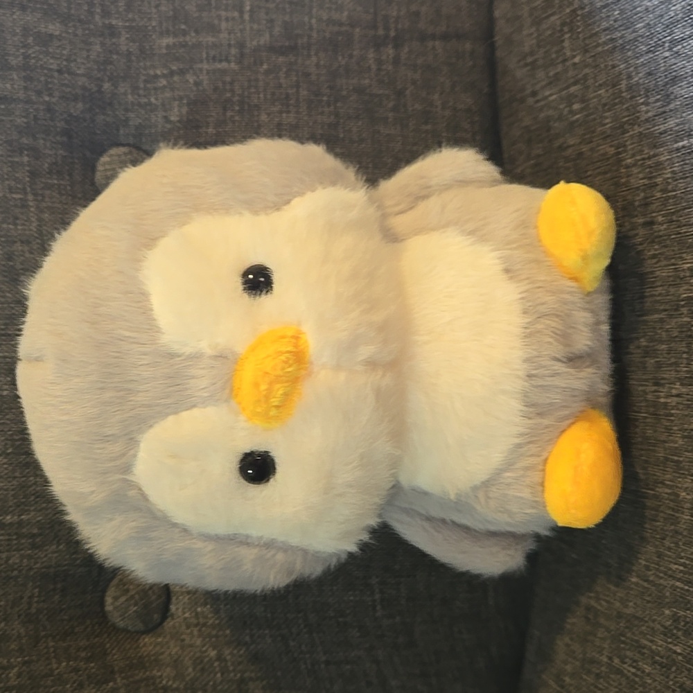 Cuddly Gray and White Penguin Plush